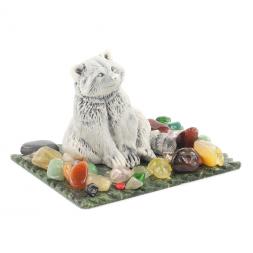 Сувенир "Енот сидит" из мрамолита