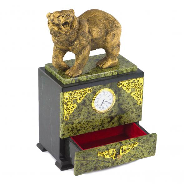 Часы с выдвижным ящиком &amp;quot;Рычащий медведь&amp;quot; 120960