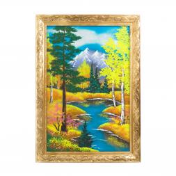 Картина из каменной крошки &amp;quot;Осень&amp;quot; багет 49х69 см