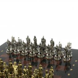 Шахматы "Троянская война" 28х28 см из лемезита