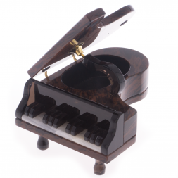 Шкатулка "Рояль" из коричневого обсидиана