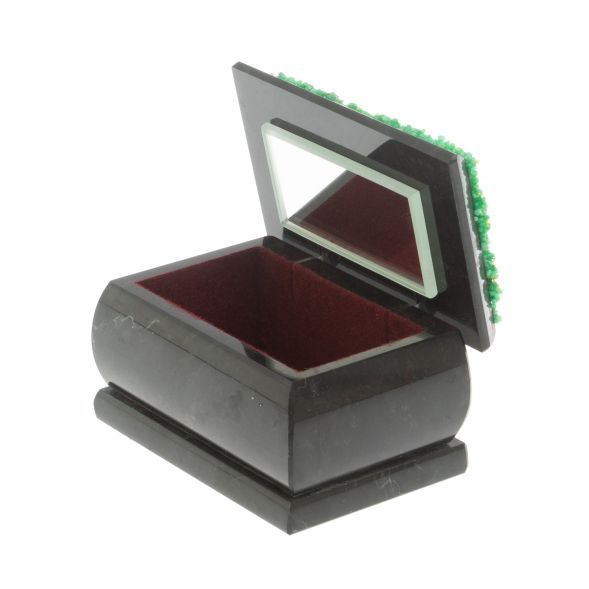 Шкатулка &amp;quot;Летний пейзаж&amp;quot; змеевик каменная крошка 10х6,5х6 см 127307