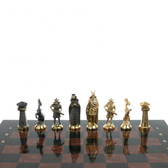 Шахматы подарочные &amp;quot;Викинги&amp;quot; с бронзовыми фигурами 40х40 см 118060