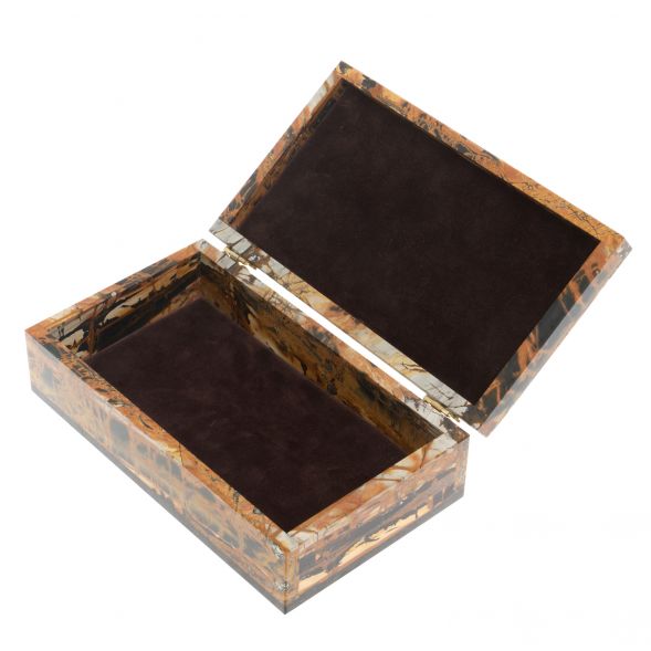 Шкатулка из яшмы 21х12,5х7,5 см 127708