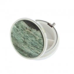 Таблетница на 3 отсека камень парагонит цвет серебро