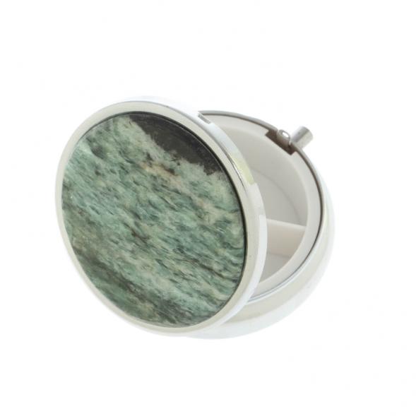 Таблетница на 3 отсека камень парагонит цвет серебро 127786