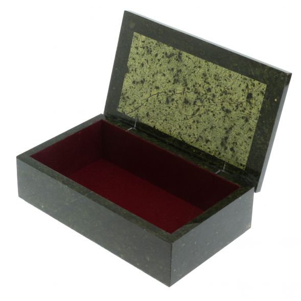 Шкатулка большая из змеевика 25х15х8 см 128413