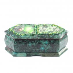 Шкатулка для украшений &amp;quot;Хозяйка медной горы / Две ящерицы&amp;quot; 20х10х7,5 см