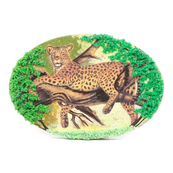Панно из камня на подставке &amp;quot;Леопард&amp;quot; 116893