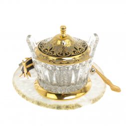 Икорница &amp;quot;Стерлядка&amp;quot; камень агат Златоуст