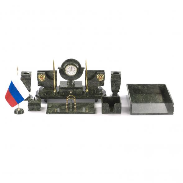 Письменный набор &amp;quot;Директор&amp;quot; камень змеевик 121152