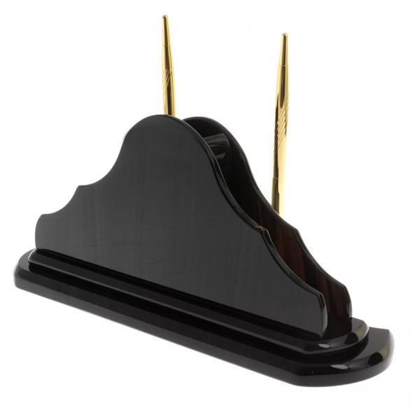 Настольный набор &amp;quot;Волна&amp;quot; из черного обсидиана 129853