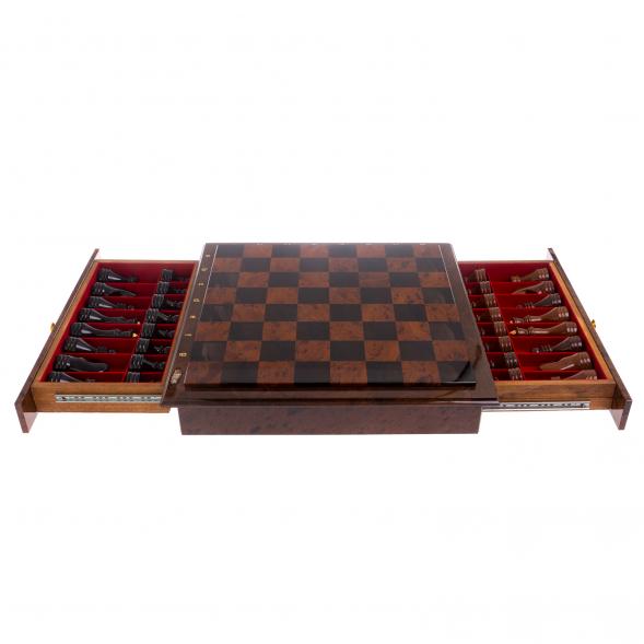 Шахматный ларец с фигурами &amp;quot;Классический&amp;quot; из обсидиана 124725