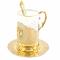 Чайная пара "Гербовая" подстаканник 260 мл на блюдце с ложкой Златоуст