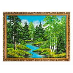 Картина &amp;quot;Летний пейзаж&amp;quot; багет 57х76 см каменная крошка