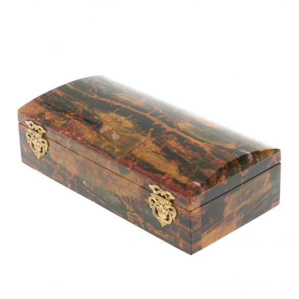 Шкатулка из яшмы 19х9,3х6,5 см 127711