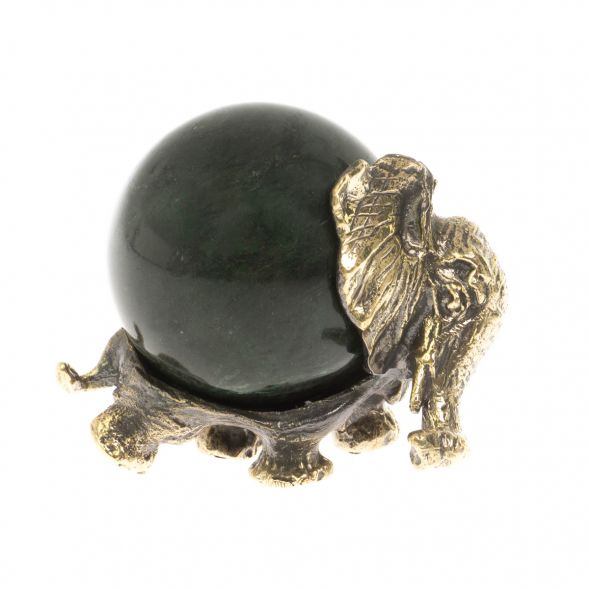 Статуэтка &amp;quot;Слон с шаром № 2&amp;quot; бронза змеевик 128934