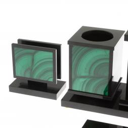 Настольный набор "Орел" из малахита