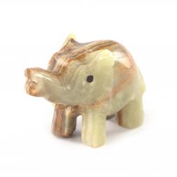 Фигурка из камня оникс "Слоненок" 6,3х2,6х5 см (2,5)