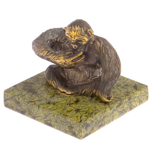 Обезьяна &amp;quot;Никому ничего не скажу&amp;quot; змеевик 116760