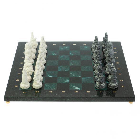 Шахматы &amp;quot;Северные народы&amp;quot; 40х40 см змеевик 128634