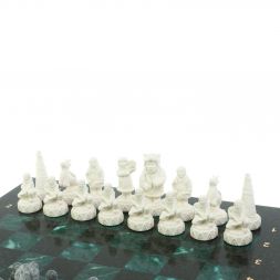 Шахматы &amp;quot;Северные народы&amp;quot; 40х40 см змеевик