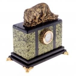 Часы "Амурский тигр" камень змеевик