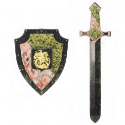 Сувенир из камня &amp;quot;Щит и меч&amp;quot; с креплением на стену