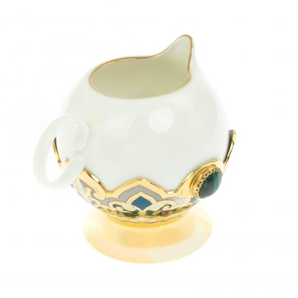 Самовар &amp;quot;Малахитовые узоры&amp;quot; с сервизом на 6 персон Златоуст 129007