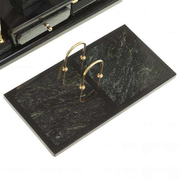 Настольный набор из змеевика &amp;quot;Престиж&amp;quot; с символикой России 124017