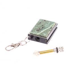 Брелок огниво &amp;quot;Вечная спичка&amp;quot; с накладкой из камня офит 2,8х1,3х5 см