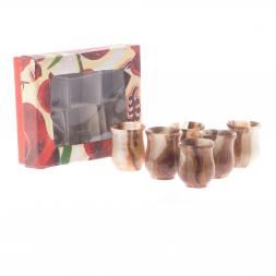 Стопки для водки 20 мл из камня оникс набор 6 шт 3,9х4,5 см в коробке (1,5х2)