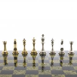 Шахматы турнирные &amp;quot;Стаунтон&amp;quot; доска 40х40 см камень змеевик