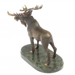 Статуэтка &amp;quot;Сохатый великан&amp;quot; из бронзы и змеевика