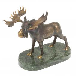 Статуэтка &amp;quot;Сохатый великан&amp;quot; из бронзы и змеевика