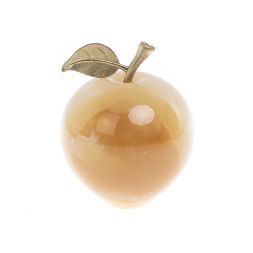 Яблоко сувенирное из медового оникса 10х10х11,5 см (4)