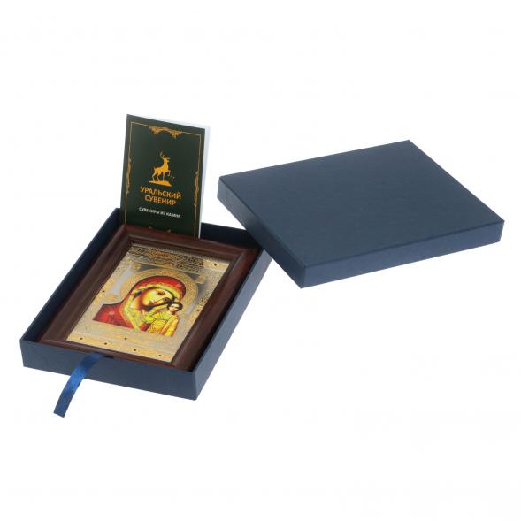 Икона гравюра &amp;quot;Казанская Божья Матерь&amp;quot; багет 12,5х17,5х1 см Златоуст 128017