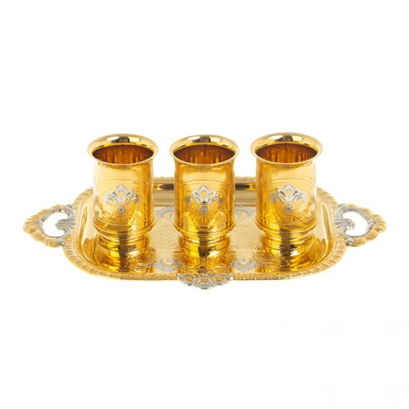 Набор &amp;quot;3 стопки на подносе&amp;quot; 25 мл Златоуст 128096