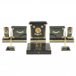 Письменный набор из змеевика "Цезарь" с лотком А4