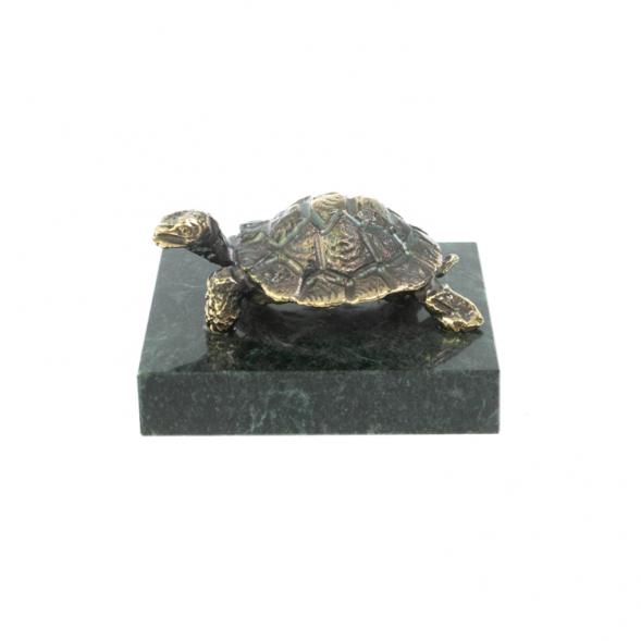 Статуэтка &amp;quot;Черепаха&amp;quot; малая бронза змеевик 116187