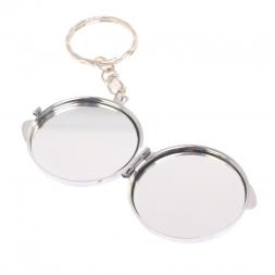 Складное зеркало брелок актиновит круглое