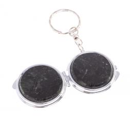 Складное зеркало брелок актиновит круглое