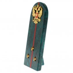 Сувенир погон &amp;quot;Ст. Лейтенант МВД&amp;quot; камень змеевик