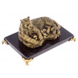 Статуэтка фигурка &amp;quot;Тигр лежит&amp;quot; на подставке из камня