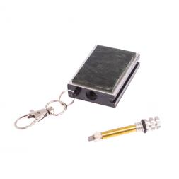 Брелок огниво "Вечная спичка" с накладкой из камня актиновит 2,8х1,3х5 см
