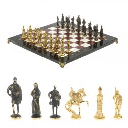 Шахматы &amp;quot;Русские&amp;quot; бронза доска 40х40 лемезит мрамор