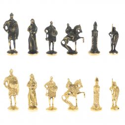 Шахматы &amp;quot;Русские&amp;quot; бронза доска 40х40 лемезит мрамор