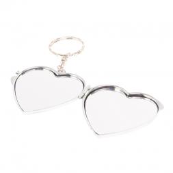 Складное зеркало брелок авантюрин Сердце