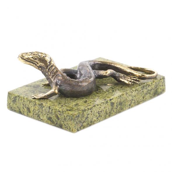 Статуэтка &amp;quot;Варан средний&amp;quot; бронза змеевик 119955