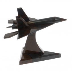 Сувенир &amp;quot;Самолет СУ - 57&amp;quot; из коричнево-серого обсидиана